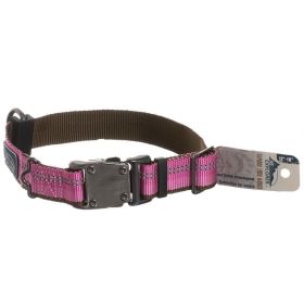 K9 Explorer Reflective Adjustable Dog Collar - Rosebud - 12"-18" Long x 1" Wide