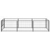 Dog Kennel Black 32.3 ft¬≤ Steel