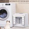 Cat Dryer Box, Automatic Pet Drying Box Portable Folding for Cats and Small Dogs, Dryer Box Dogs Cats Rabbits, Hair Grooming House Hands-Free Quick Bl