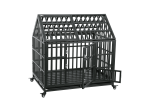 Heavy Duty Dog Cage pet Crate with Roof