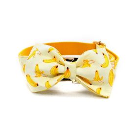 Yellow Banana Dog Traction Rope (Option: Bow tie collar-M)