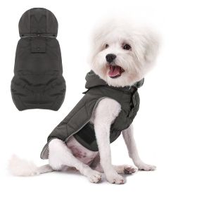 Dog Cotton Water Repellent Vest Pet (Option: Gray-M)