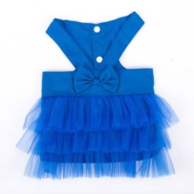 Pet Skirt Comfortable Breathable Dog Strap Gauze Skirt (Option: Blue-M)