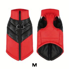 Winter New Pet Waterproof And Warm Coat, Reflective And Comfortable Dog New Arrival Warm Clothes For Pet Jacket With Harness Winter Warm Waterproof An (Option: Red-M)