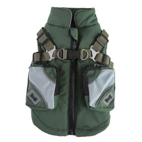 Pet Supplies Chest Back Zipper (Option: DZ272 Army Green-L)