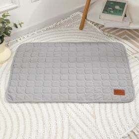 Autumn And Winter Pet Mat Cat For Common Dogs Thick And Comfortable Pet Products (Option: Waffle Pet Pad Gray-70X50CM)