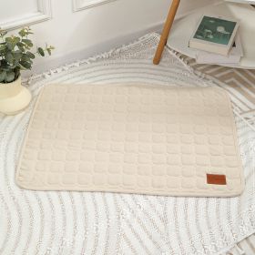 Autumn And Winter Pet Mat Cat For Common Dogs Thick And Comfortable Pet Products (Option: Waffle Pet Pad White-70X50CM)