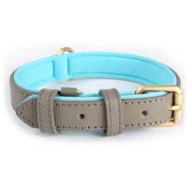 Lychee Pattern Dog Collar Diving Cotton Anti-strangulation (Option: Gray-L)